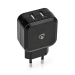 WCHAU484ABK Oplader | 24 W | Snellaad functie | 2x 2.4 A | Outputs: 2 | 2x USB-A | Geen Kabel Inbegrepen | Single Voltage Output