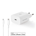 Oplader | 20 W | Snellaad functie | 1.67 / 2.22 / 3.0 A | Outputs: 1 | USB-C™ | Lightning 8-Pins (Los) Kabel | 1.00 m | Automatische Voltage Selectie | Wit