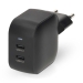 Oplader | 35 W | GaN | PD3.0 | Snellaad functie | 1.75 / 2.33 / 2.92 / 3.0 A | Outputs: 2 | 2x USB-C™ | Automatische Voltage Selectie | Zwart