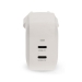 Oplader | 45 W | GaN | PD3.0 | Snellaad functie | 2.25 / 3.0 A | Outputs: 2 | 2x USB-C™ | Automatische Voltage Selectie | Wit