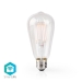 SmartLife LED Filamentlamp | Wi-Fi | E27 | 500 lm | 5 W | Warm Wit | 2700 K | Glas | Android™ / IOS | ST64 | 1 Stuks