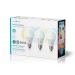 Wi-Fi smart LED-lampen | Warm- tot Koud-Wit | E27 | 3-Pack