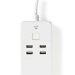 Wi-Fi Smart Stekkerdoos | 3x Schuko Type F | 4x USB | 16 A