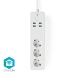 Wi-Fi Smart Stekkerdoos | 3x Schuko Type F | 4x USB | 16 A