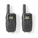 Walkie talkie Set | 2 Handsets | Tot 8 km | Frequentiekanalen: 8 | PTT / VOX | tot 2,5 uur | Koptelefoonoutput | Zwart