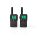 Walkie talkie Set | 2 Handsets | Tot 10 km | Frequentiekanalen: 8 | PTT / VOX | tot 6 uur | Oplaadstation inbegrepen | Koptelefoonoutput | Zwart