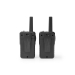 Walkie talkie Set | 2 Handsets | Tot 10 km | Frequentiekanalen: 8 | PTT / VOX | tot 6 uur | Oplaadstation inbegrepen | Koptelefoonoutput | Zwart