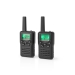 Walkie talkie Set | 2 Handsets | Tot 10 km | Frequentiekanalen: 8 | PTT / VOX | tot 6 uur | Oplaadstation inbegrepen | Koptelefoonoutput | Zwart